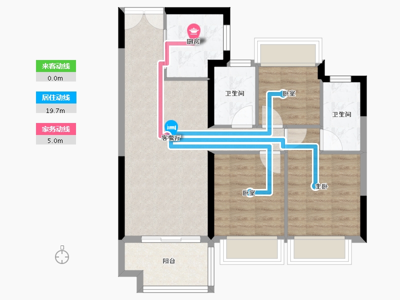 广东省-东莞市-保利和悦滨江-66.78-户型库-动静线