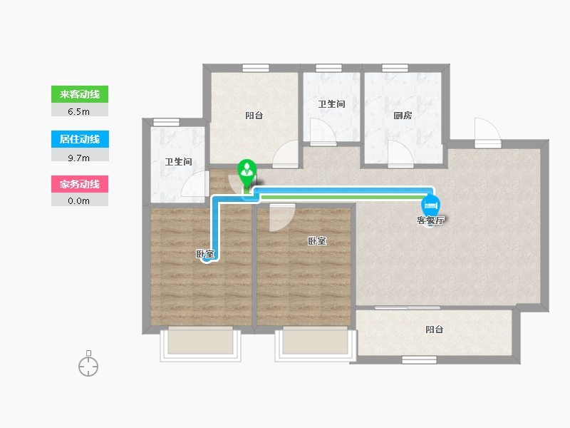 河南省-郑州市-高新·和锦莲序-80.78-户型库-动静线