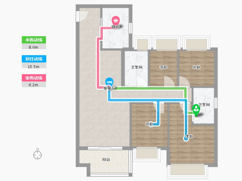 广东省-东莞市-保利和悦滨江-83.59-户型库-动静线