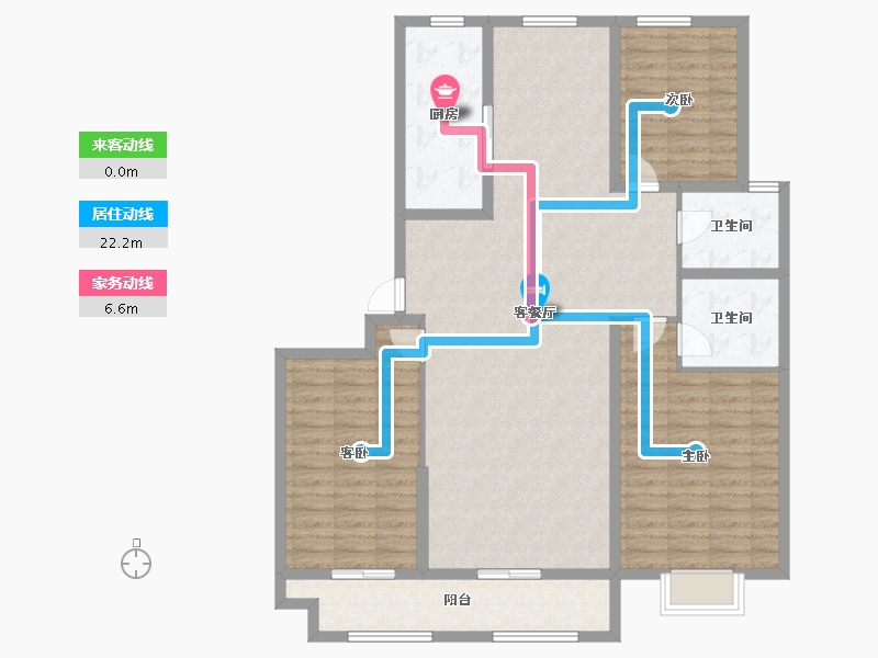 山东省-聊城市-冠宏·直隶村小区-124.80-户型库-动静线