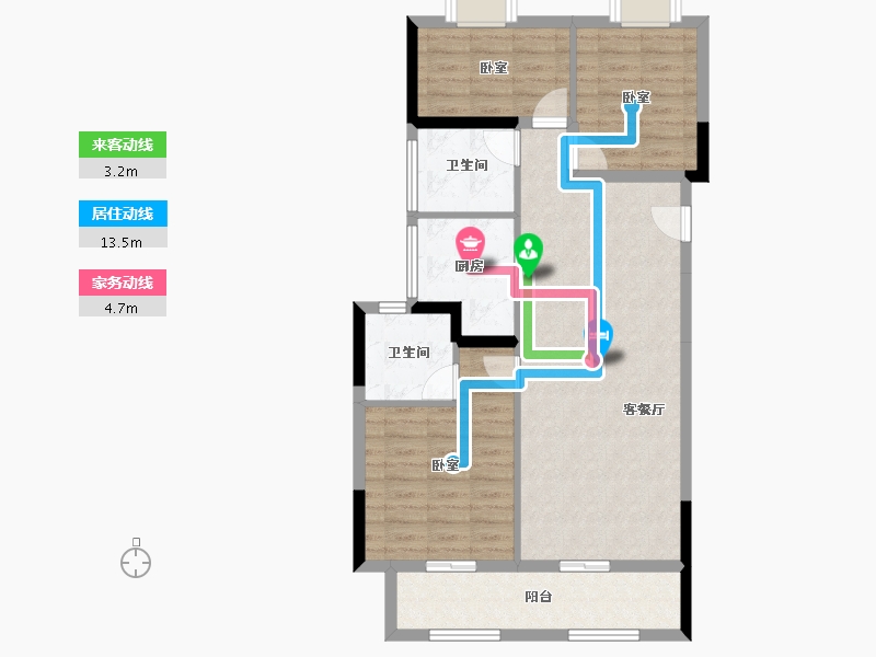 湖北省-武汉市-新城桃李郡-84.21-户型库-动静线