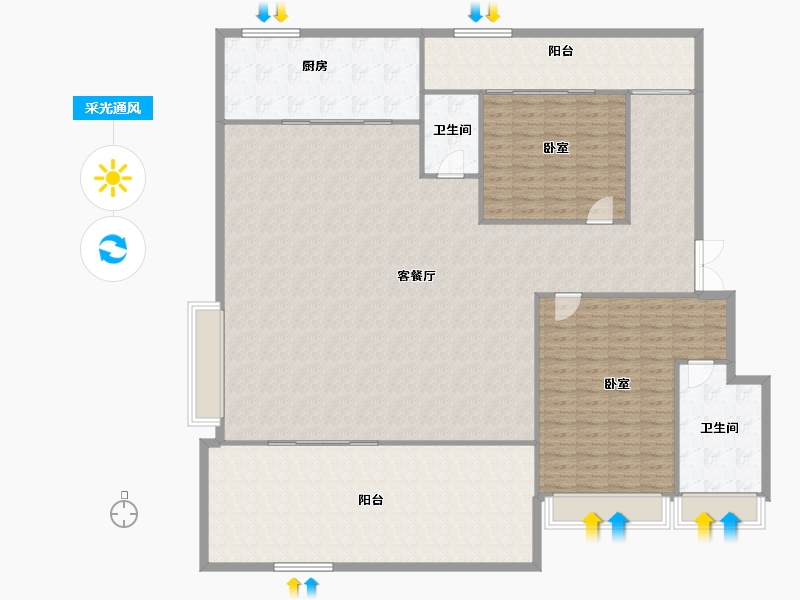 湖南省-长沙市-中国电建泷悦长安-216.74-户型库-采光通风