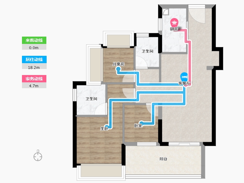 广东省-深圳市-润晖府-69.23-户型库-动静线