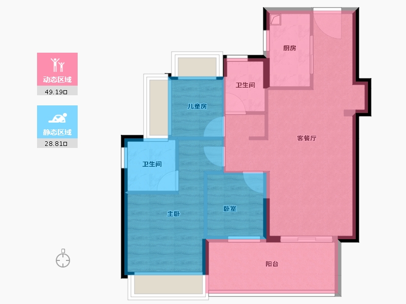 广东省-深圳市-润晖府-69.23-户型库-动静分区