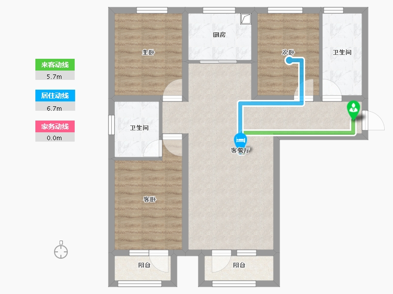 河北省-廊坊市-漫香墅-80.75-户型库-动静线