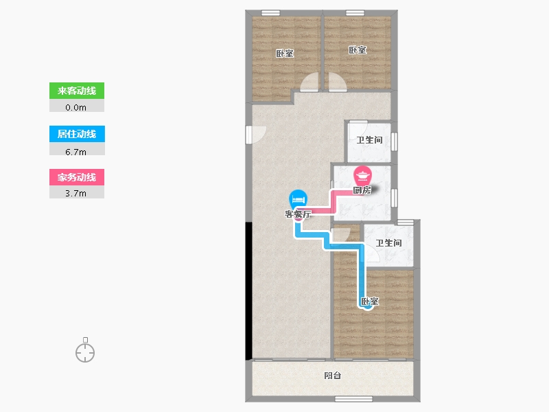 河南省-郑州市-美盛·教育港湾-102.85-户型库-动静线