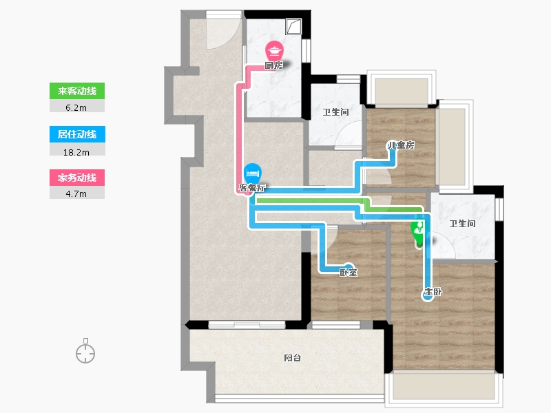 广东省-深圳市-润晖府-69.16-户型库-动静线