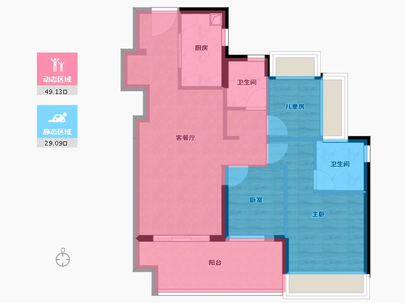 广东省-深圳市-润晖府-69.16-户型库-动静分区