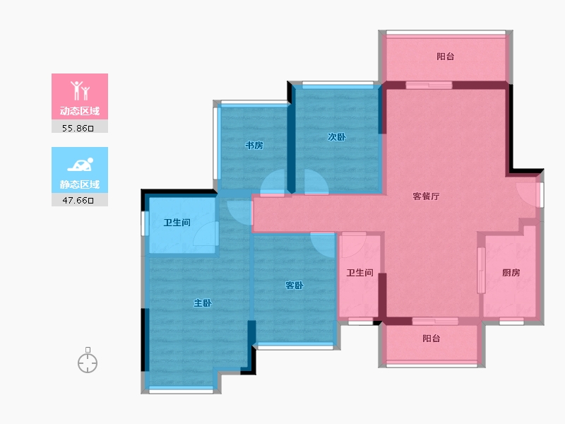 广东省-惠州市-联泰香域雅园-92.01-户型库-动静分区