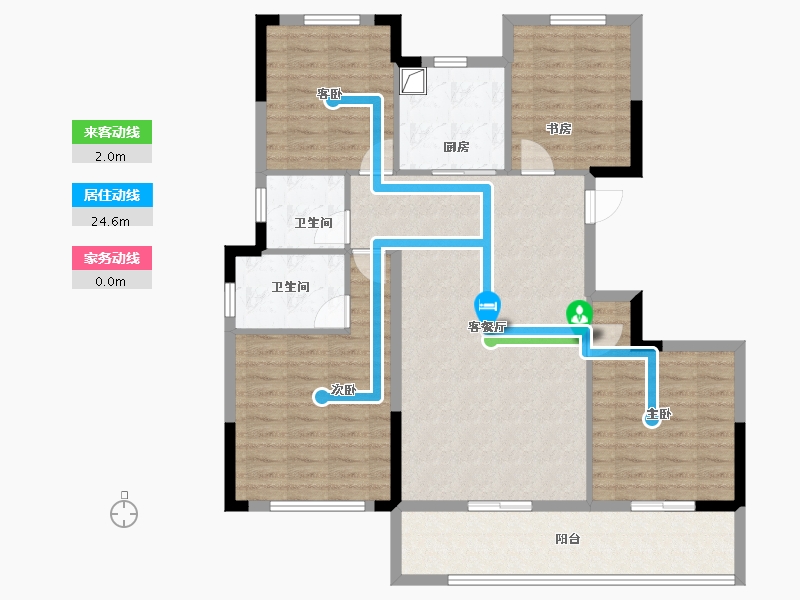 浙江省-宁波市-奥克斯·山悦云庭-111.20-户型库-动静线