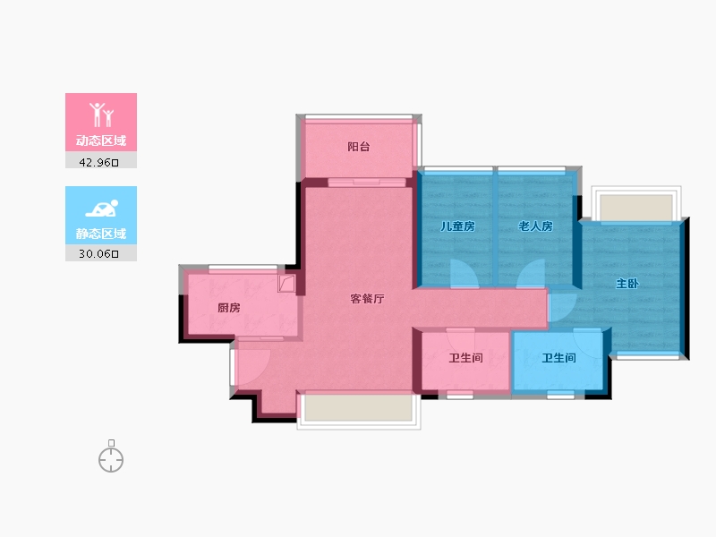 广东省-深圳市-万科未来之光-64.22-户型库-动静分区