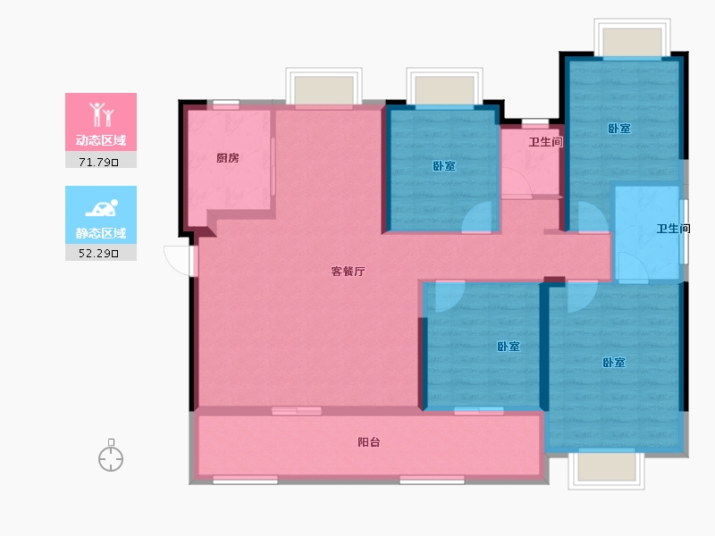 福建省-漳州市-建发西湖泊月-111.28-户型库-动静分区