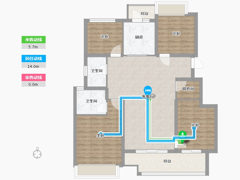 四川省-成都市-领地合兴丽府蘭台-97.37-户型库-动静线