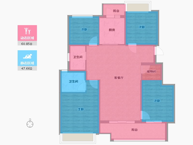 四川省-成都市-领地合兴丽府蘭台-97.37-户型库-动静分区