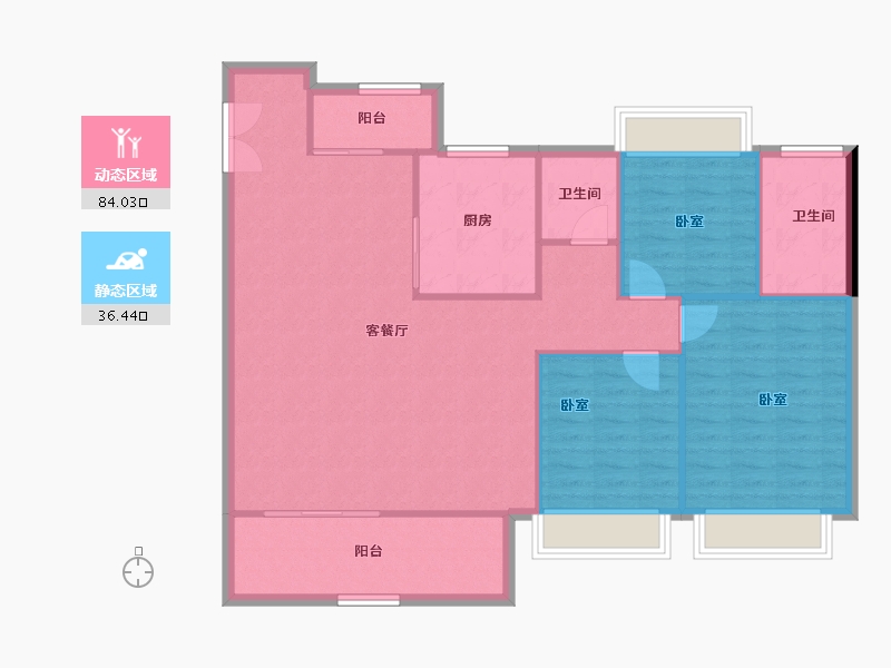 湖北省-武汉市-富力绿都中央公园-111.10-户型库-动静分区