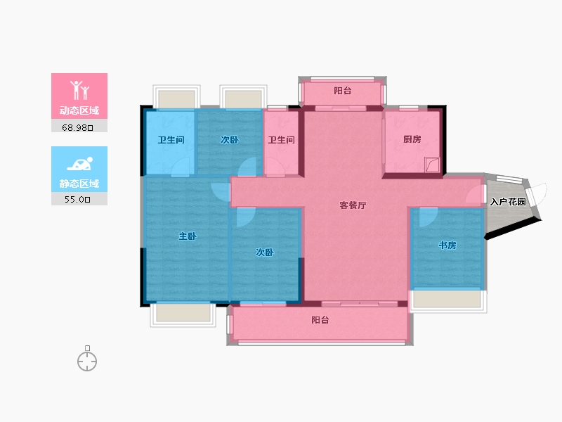 广东省-佛山市-中建壹品鄂旅投东湖学府-115.21-户型库-动静分区