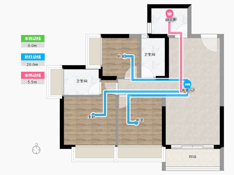 广东省-深圳市-招商臻城-69.05-户型库-动静线