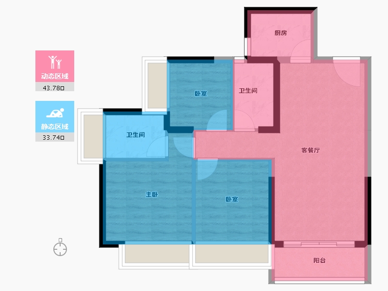 广东省-深圳市-招商臻城-69.05-户型库-动静分区