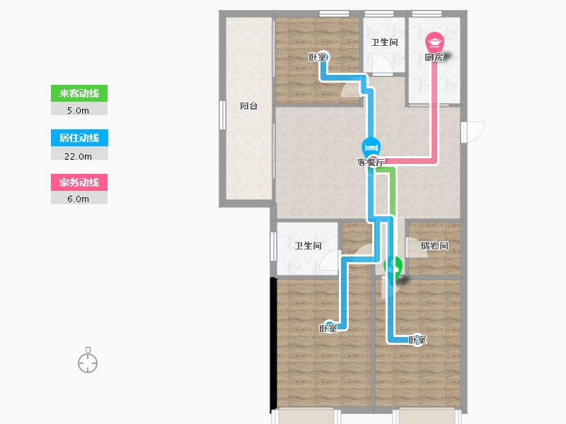 河南省-郑州市-深业健康城-107.96-户型库-动静线