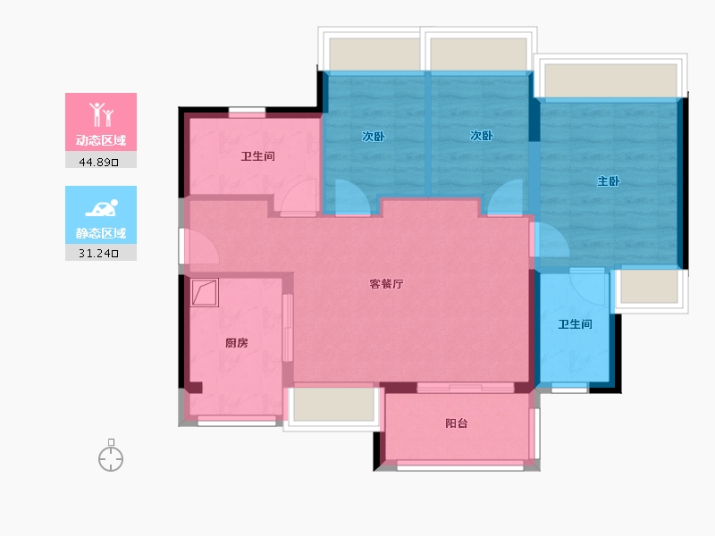 广东省-深圳市-润晖府-67.58-户型库-动静分区