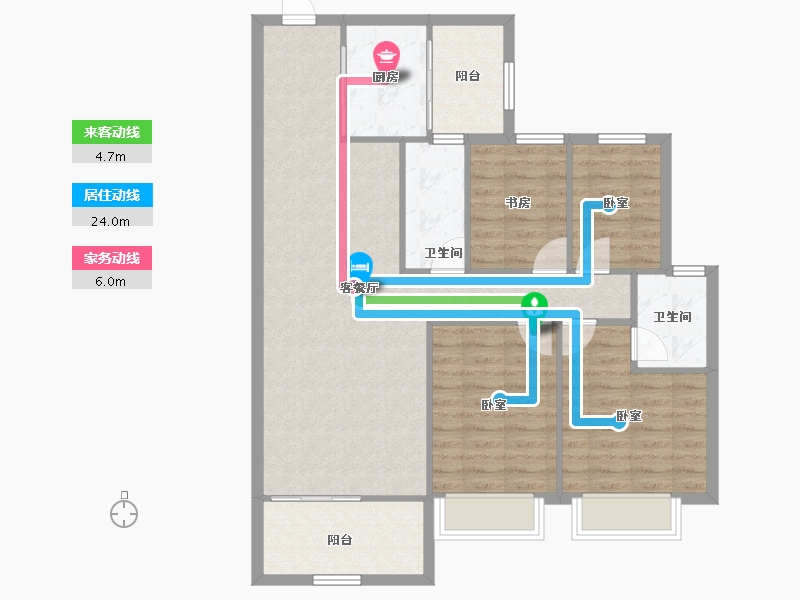 江苏省-镇江市-碧桂园凤凰城-97.77-户型库-动静线