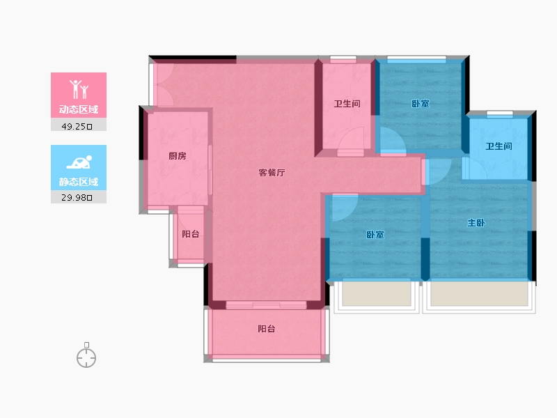 四川省-绵阳市-领地城-69.79-户型库-动静分区