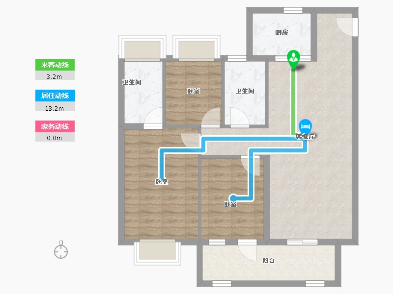 湖北省-武汉市-保利明玥晨光-84.49-户型库-动静线