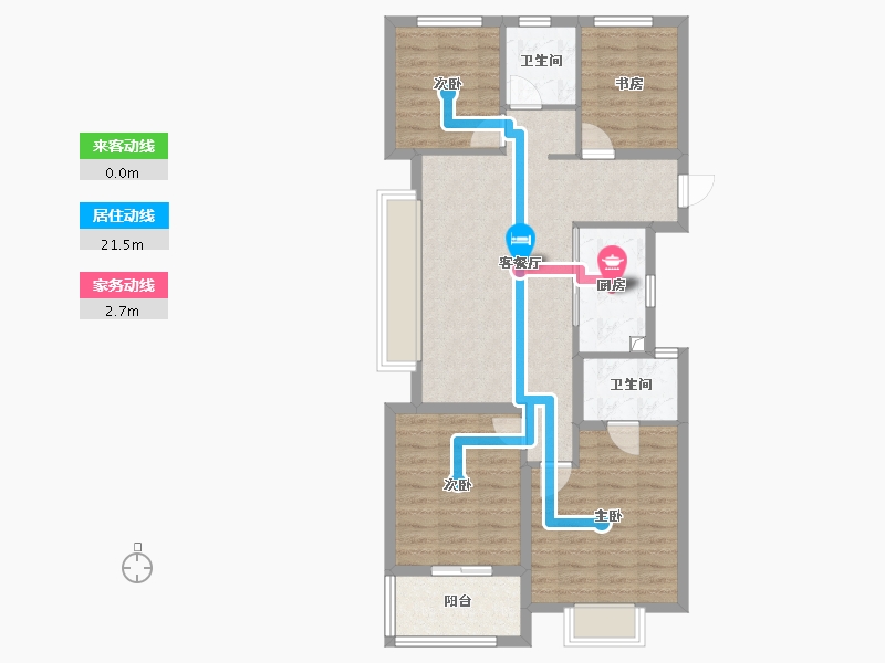 浙江省-宁波市-保利·和颂文华-88.80-户型库-动静线