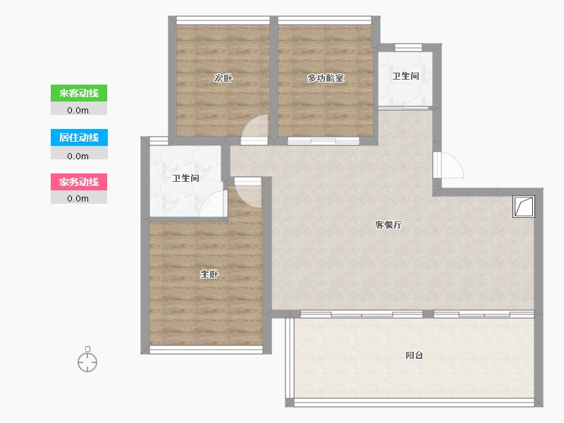 海南省-三亚市-北京城建海云湾-94.34-户型库-动静线