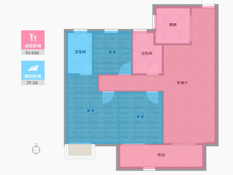 湖北省-武汉市-伟鹏硅谷小镇一期-78.04-户型库-动静分区