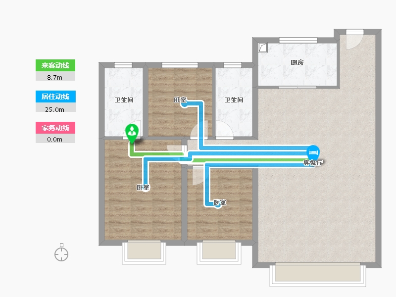 甘肃省-兰州市-龙湖·天璞-100.78-户型库-动静线