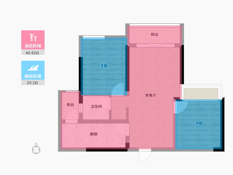 四川省-成都市-奥园棠玥府-53.34-户型库-动静分区