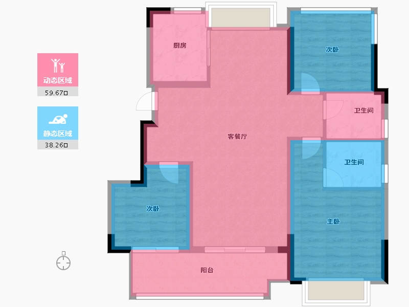 安徽省-合肥市-鼎建璟阳里-88.00-户型库-动静分区