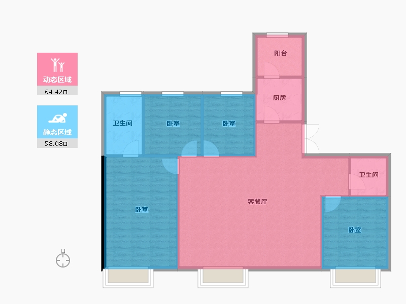 河南省-郑州市-信达·时代国著-113.14-户型库-动静分区