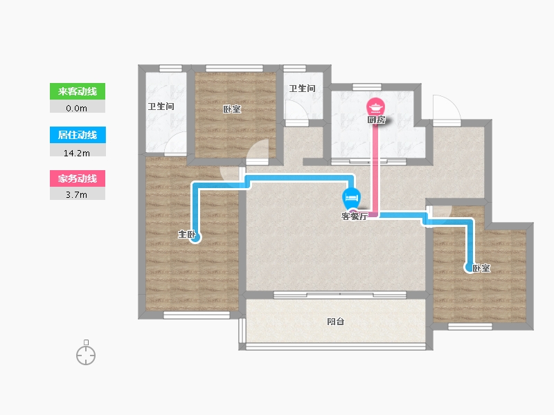 四川省-成都市-华润置地锦江悦府-91.71-户型库-动静线