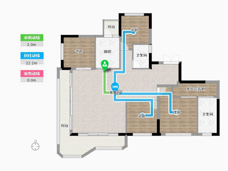 四川省-成都市-华润置地锦江悦府-131.49-户型库-动静线