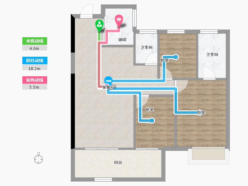 河南省-郑州市-越秀·金悦文华-80.68-户型库-动静线