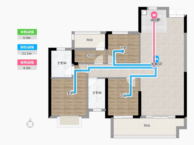 湖南省-邵阳市-邵阳湾田·望江府-97.04-户型库-动静线