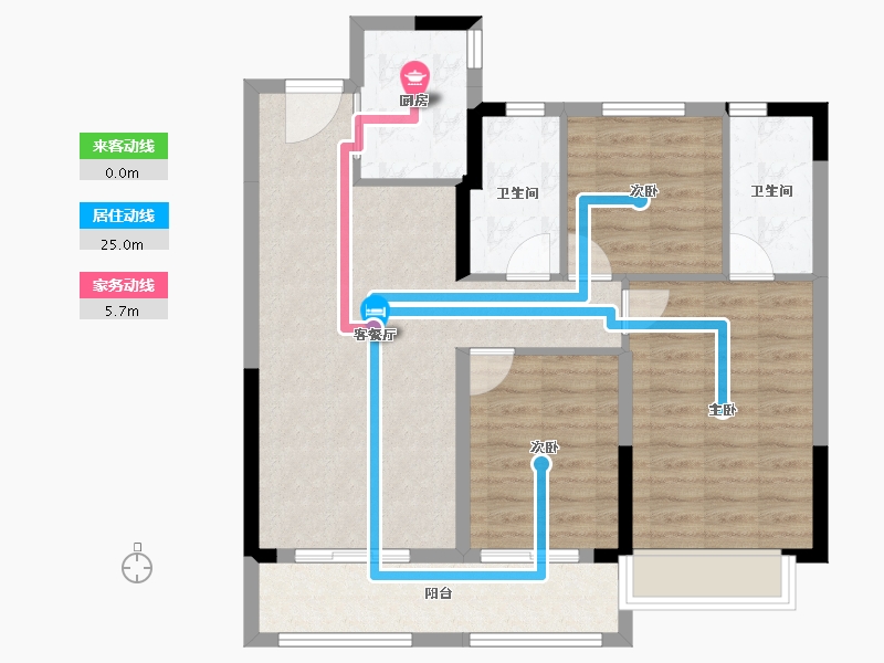 浙江省-绍兴市-湖珀隐秀府-86.13-户型库-动静线