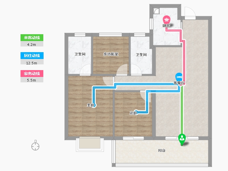 浙江省-宁波市-保利·和颂望悦-83.89-户型库-动静线