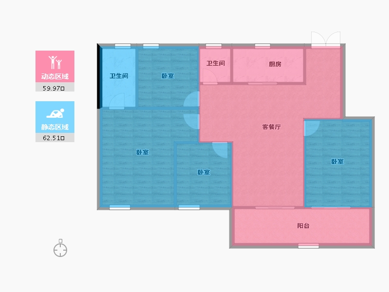 河南省-郑州市-高新·和锦莲序-113.12-户型库-动静分区