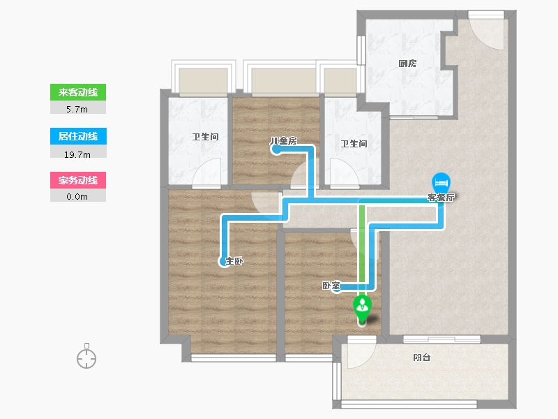 上海-上海市-招商象屿蟠龙府2期-84.21-户型库-动静线