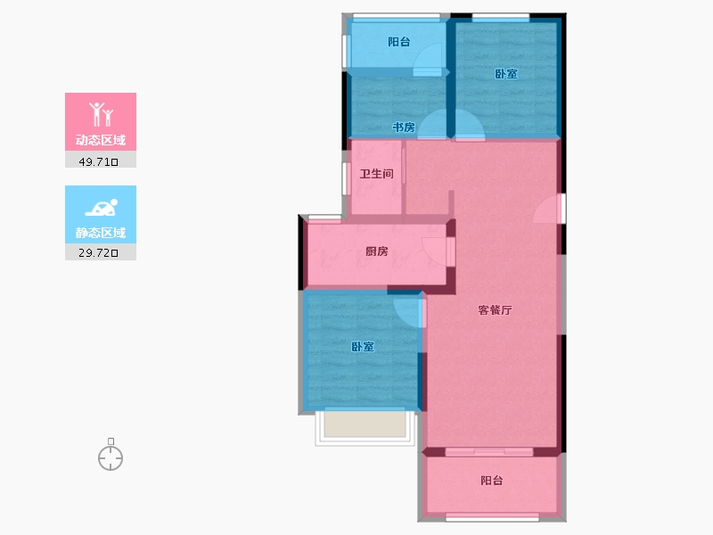 河南省-郑州市-万华城-69.99-户型库-动静分区