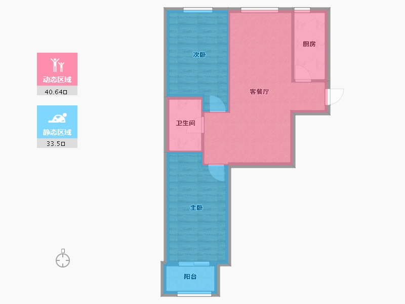 北京-北京市-朝新嘉园东里四区-74.44-户型库-动静分区