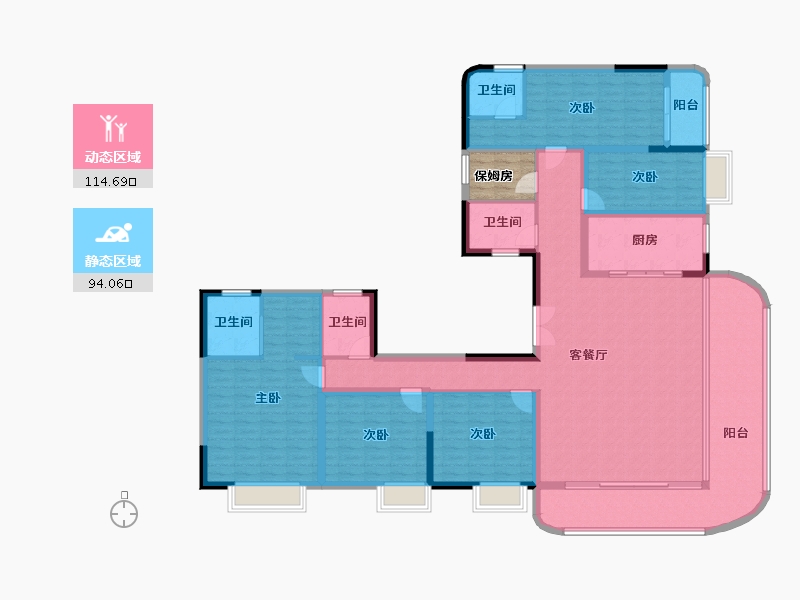 江西省-吉安市-凤凰学府-192.90-户型库-动静分区