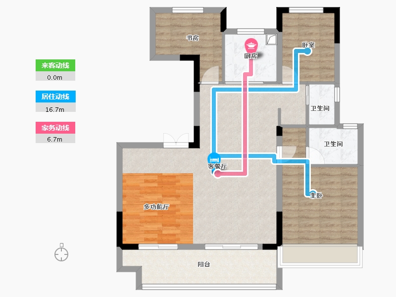 安徽省-宿州市-长九文澜府-94.74-户型库-动静线