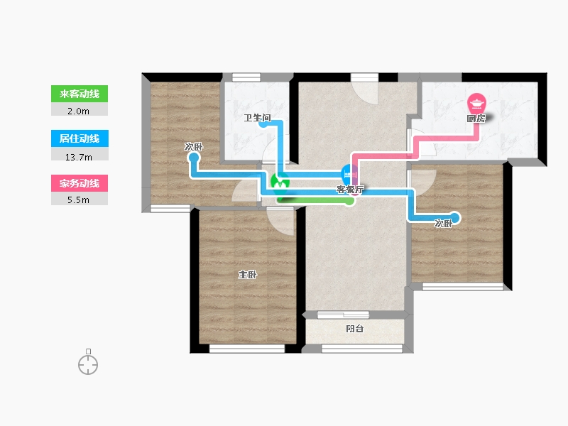 福建省-厦门市-市政国贸海屿原-65.03-户型库-动静线