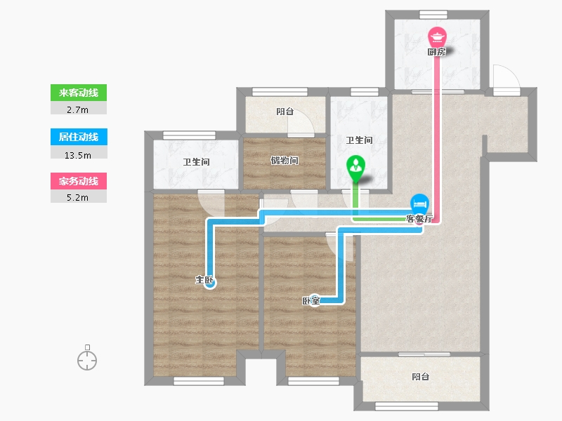 江苏省-苏州市-万科未来之城7期-84.11-户型库-动静线