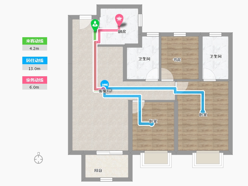 湖北省-武汉市-德信江宸-78.86-户型库-动静线