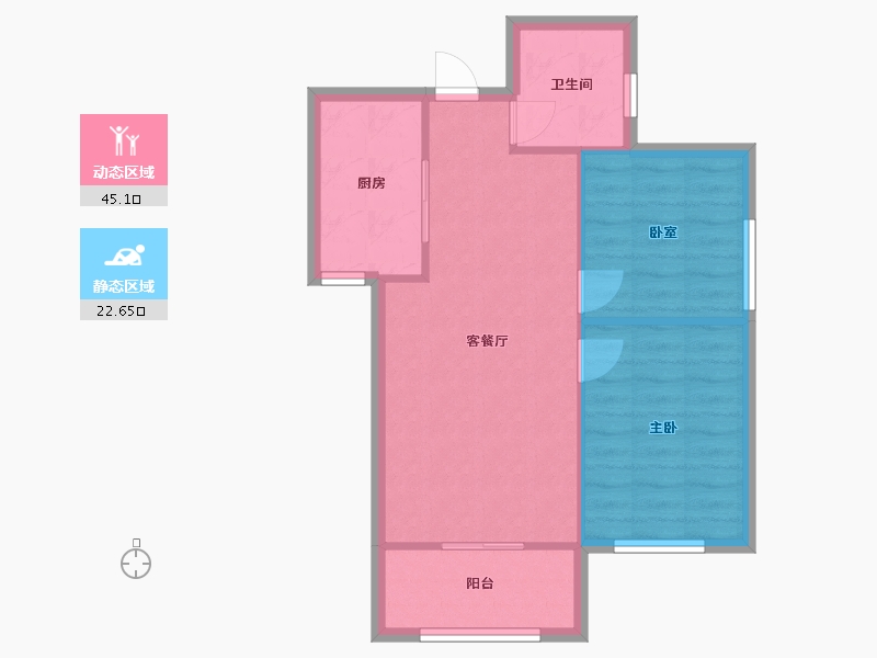 河南省-郑州市-翡翠明珠-61.60-户型库-动静分区